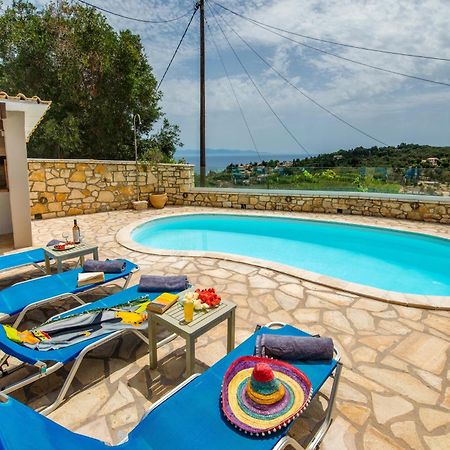 Loggos Seaview Cottage With Private Pool By Konnect Longós Buitenkant foto