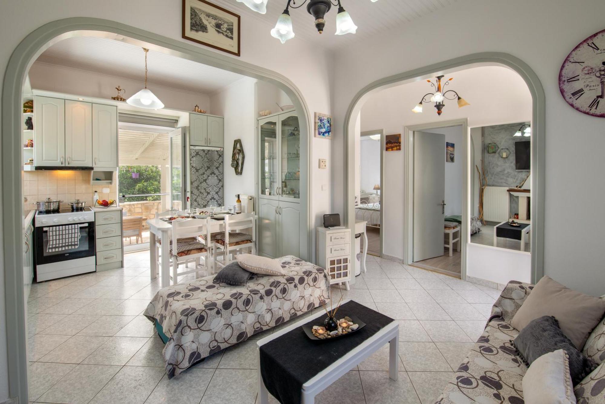 Loggos Seaview Cottage With Private Pool By Konnect Longós Buitenkant foto