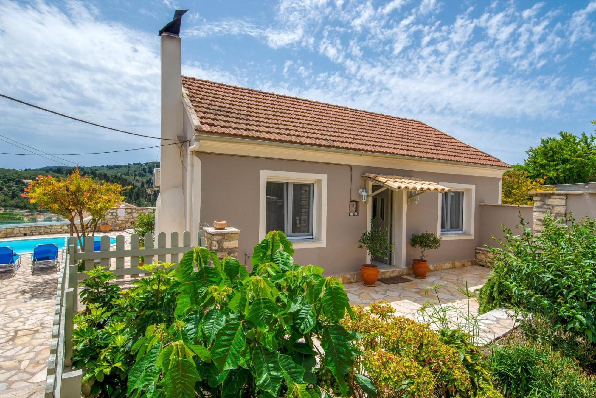 Loggos Seaview Cottage With Private Pool By Konnect Longós Buitenkant foto
